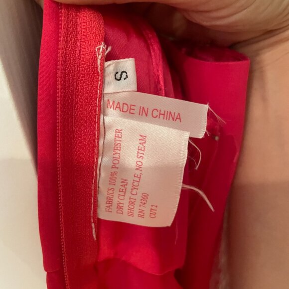 Evening Gown Fully Lined Design with Sequins Full Length  Pink  Size: S - Picture 10 of 10